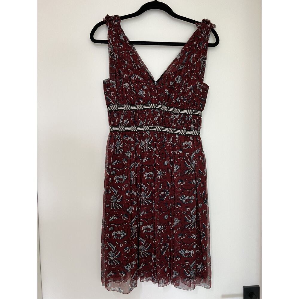 Isabel Marant Etoile Balzan Floral Silk Dress Size 34